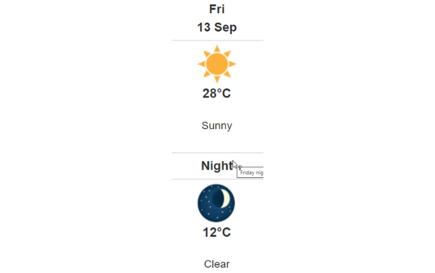 Doppler daily weather report