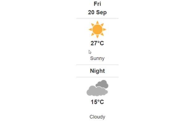 Doppler daily weather report