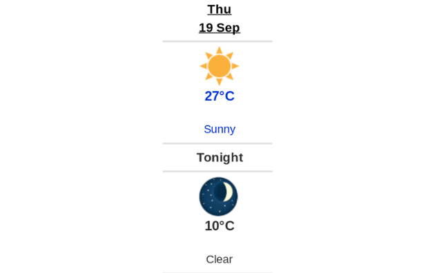 Doppler daily weather report