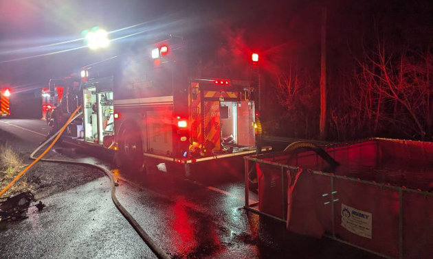 Early morning fire destroys home on Aspdin Road