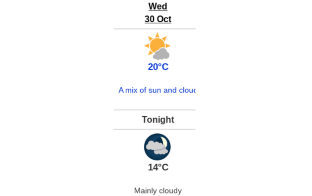 Doppler daily weather report