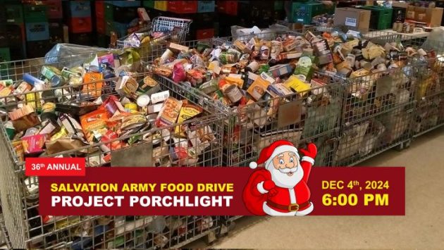 Project Porchlight Food Drive returns on Wednesday, December 4