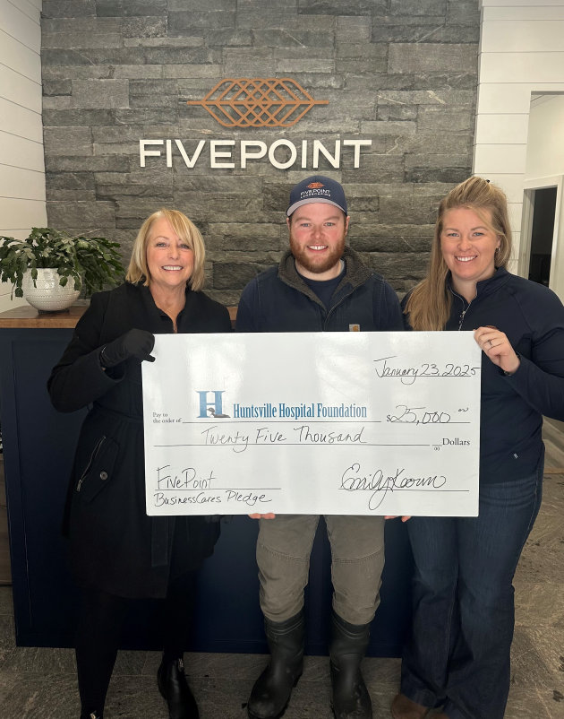 FIVEPOINT Commits to $25,000 Business Cares Pledge to support Huntsville Hospital Foundation