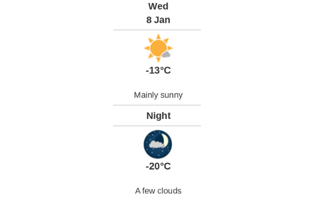 Doppler daily weather report