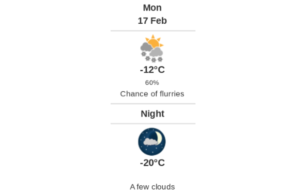 Doppler daily weather report