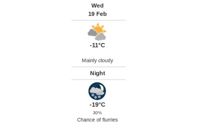 Doppler daily weather report