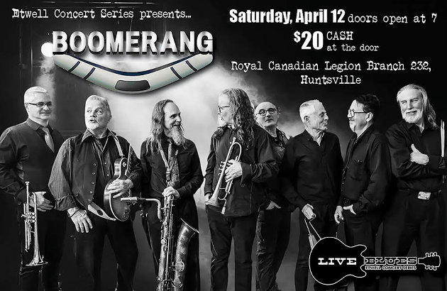 Etwell Concert Series presents Boomerang at the Huntsville Legion April 12