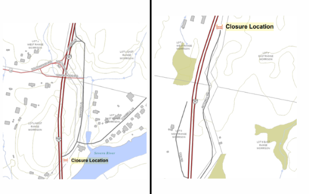 Province proposing closure of two Hwy 11 access points in Gravenhurst