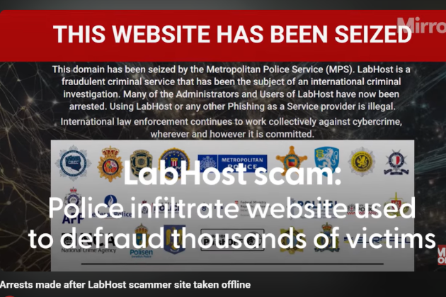 Enforcement partners cracking down on Canadian users of LabHost