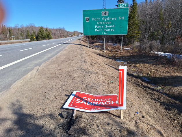 Port Sydney resident says he’s dismayed at seeing Liberal election signs vandalized