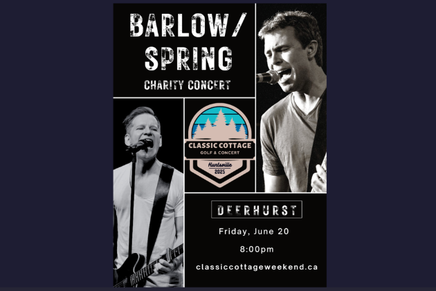 Tom Barlow and Tobin Spring performing at Deerhurst Resort in support of local youth