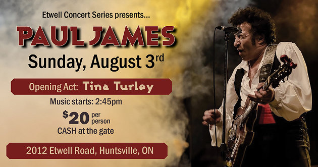 Etwell Concert Series presents Paul James on Aug. 3rd