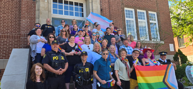 Rainbow Pride flags fly over Muskoka