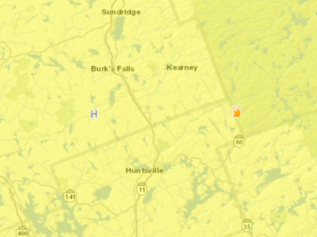 New wildfire reported Northeast of Huntsville