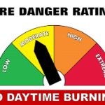 Fire Danger Rating lowered to MODERATE