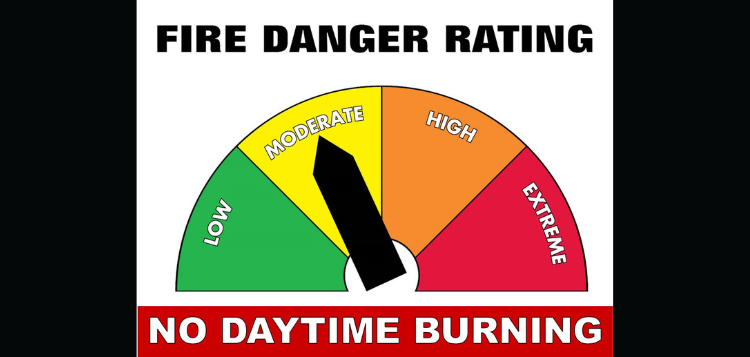 Fire Danger Rating lowered to MODERATE