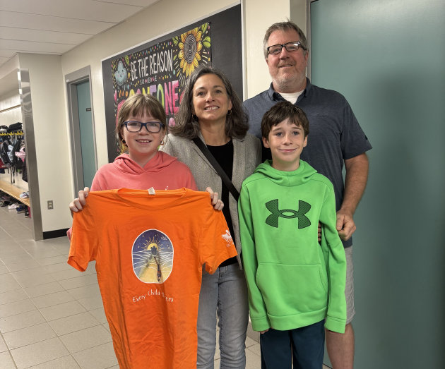 Pine Glen student, recipient of a scholarship award from Hope Arises, designs Limited Edition Orange shirt for Sept 30