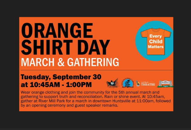 Orange Shirt Day activities in Huntsville