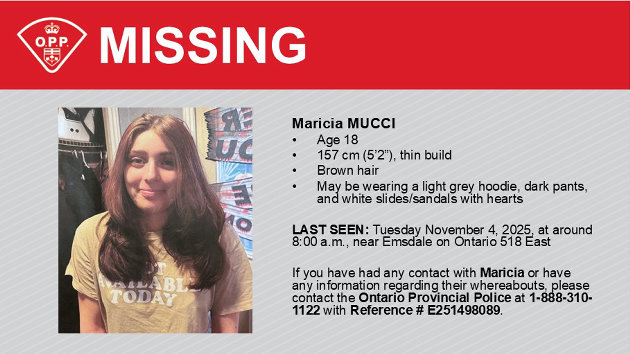 Located! OPP seek help locating missing 18-year-old