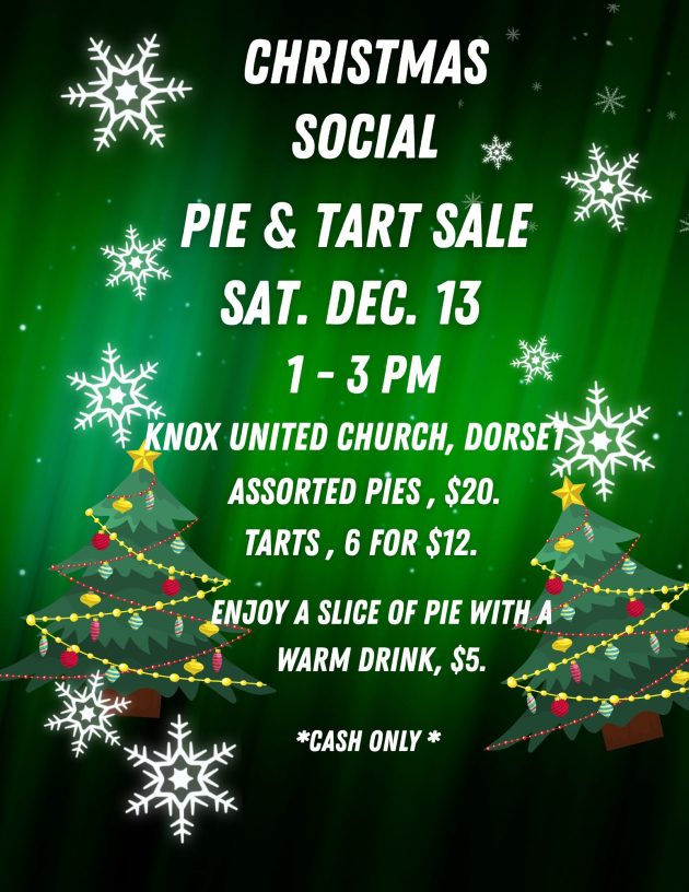 Christmas Social Pie and Bake Sale