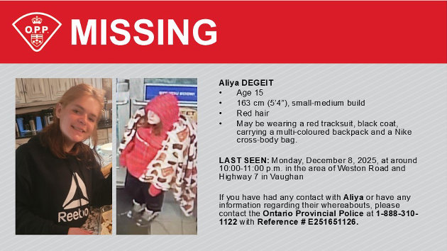 Bracebridge OPP seeks assistance finding missing youth