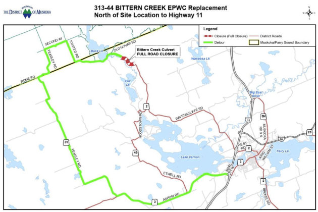 Full road closure to begin on a section of Ravenscliffe Road near Old Novar Road for culvert replacement