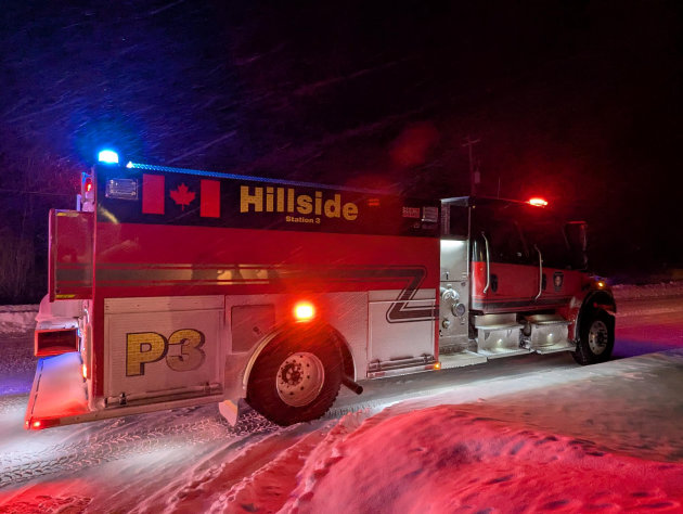 Firefighters battle early morning structure fire on Brunel Road