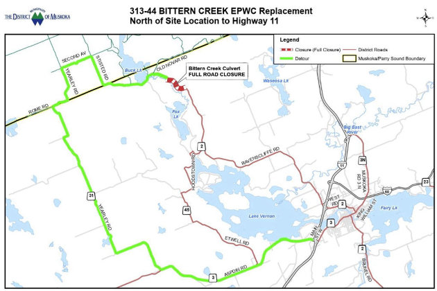 District of Muskoka provides an update on the Bittern Creek culvert replacement project
