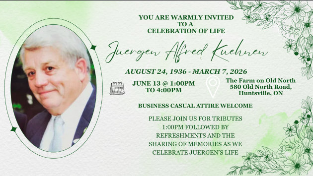 Celebration of Life for Juergen Alfred Kuehnen