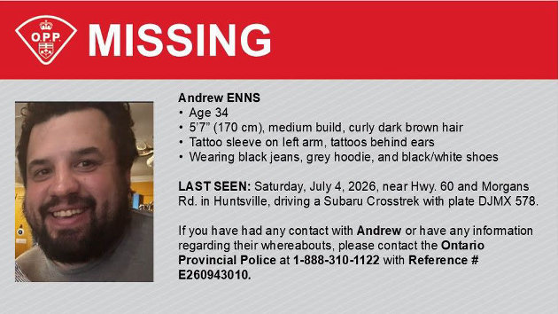 Huntsville OPP seek public assistance locating individual