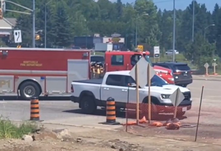 Officials say they are aware of video showing fire truck delayed by construction zone