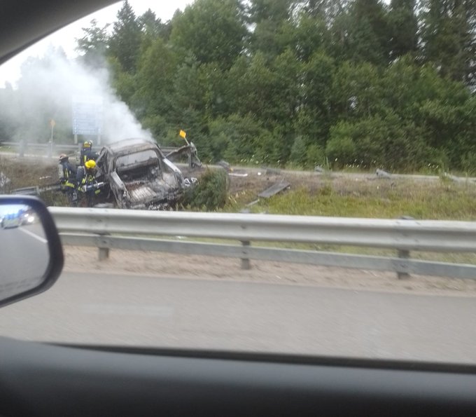 Huntsville OPP respond to vehicle fire on Hwy 11